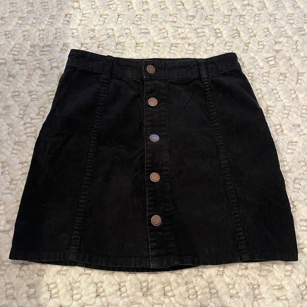 billabong black jean skirt